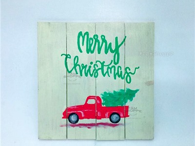 Tranh gỗ Giáng sinh 03